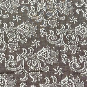 Floral Tablecloth 48" Square Taupe Brown Made in Japan 100% Acrylic Unbranded EC